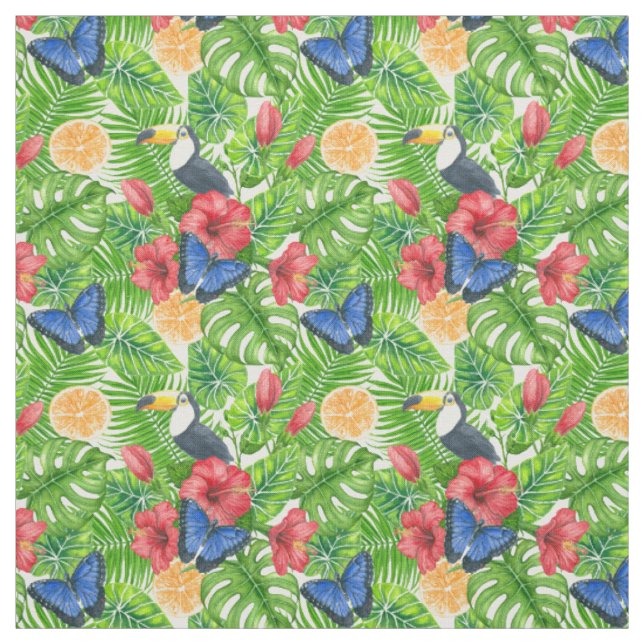 Tissu Motif tropical (Échantillon)