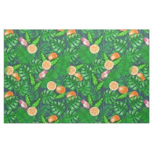 Tissu Motif tropical, colibris