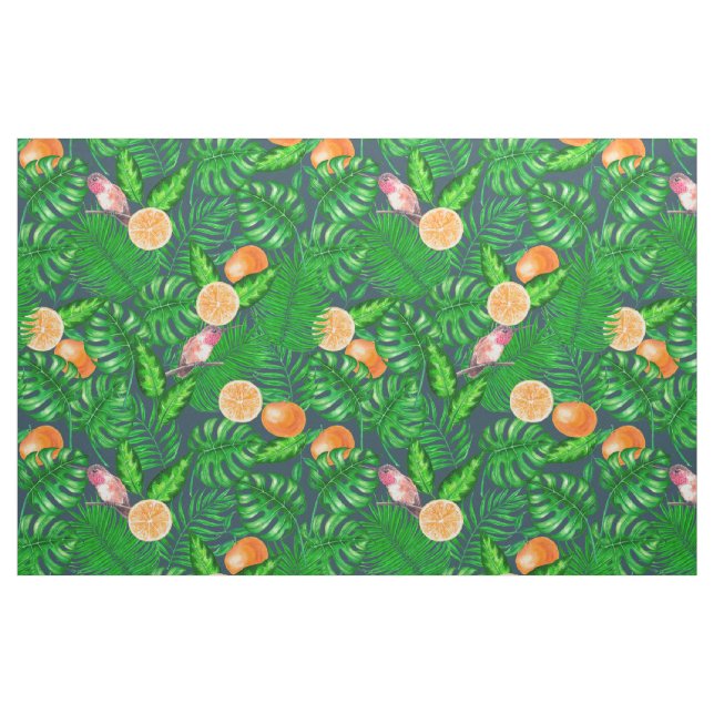 Tissu Motif tropical, colibris (Fat Quarter)
