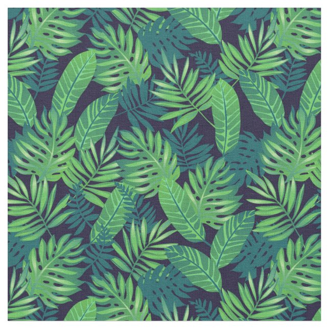 Tissu Motif tropical de feuille (Fermer)