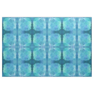 Tissu Motif turquoise bleu de texture d'aquarelle d'Aqua