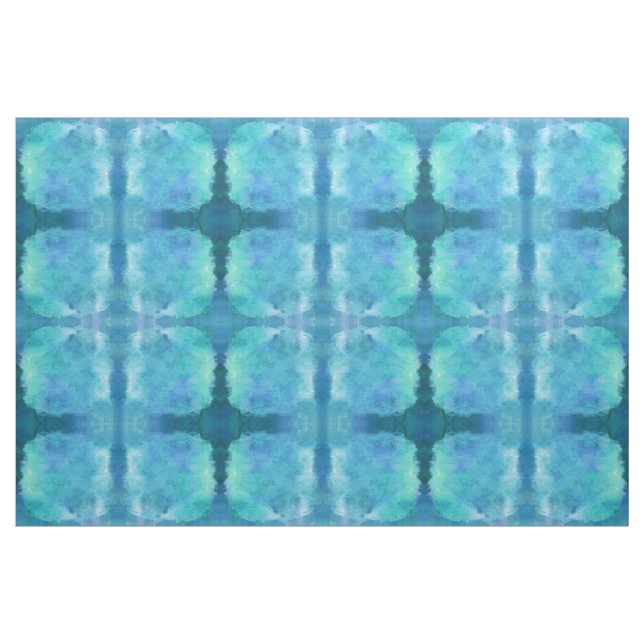 Tissu Motif turquoise bleu de texture d'aquarelle d'Aqua (Fat Quarter)