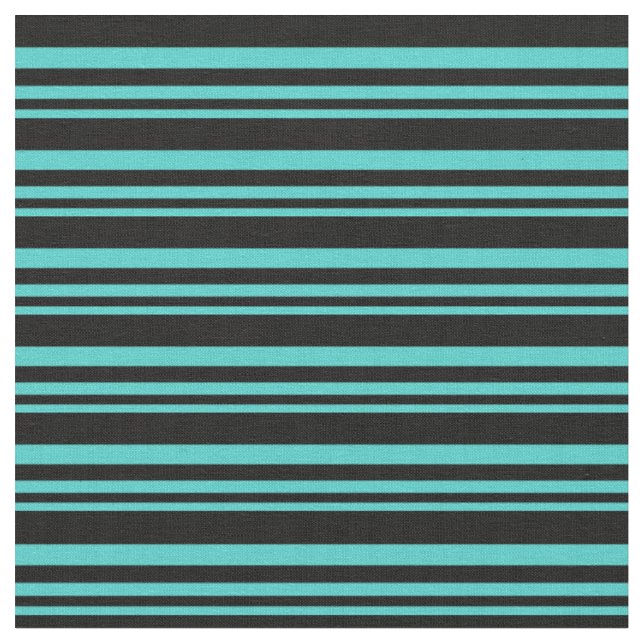 Tissu Motif Turquoise et Black Lines (Fermer)