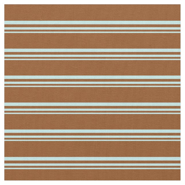 Tissu Motif Turquoise et Brown Stripes (Fermer)