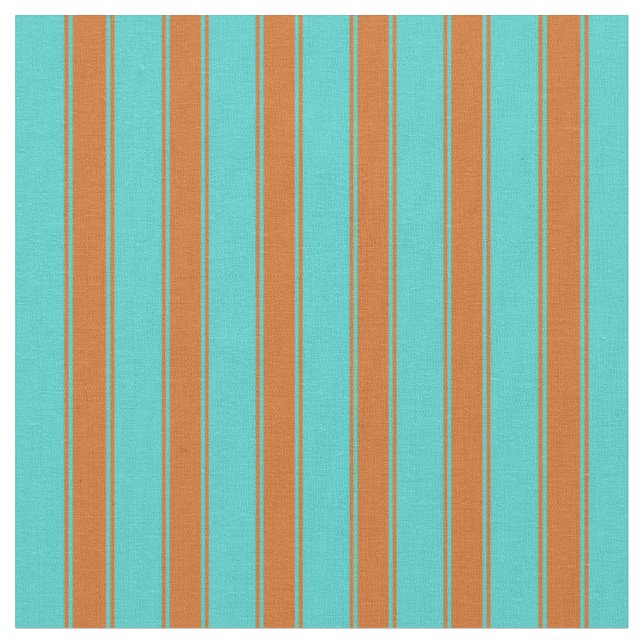 Tissu Motif turquoise et chocolat à rayures/à rayures (Fermer)