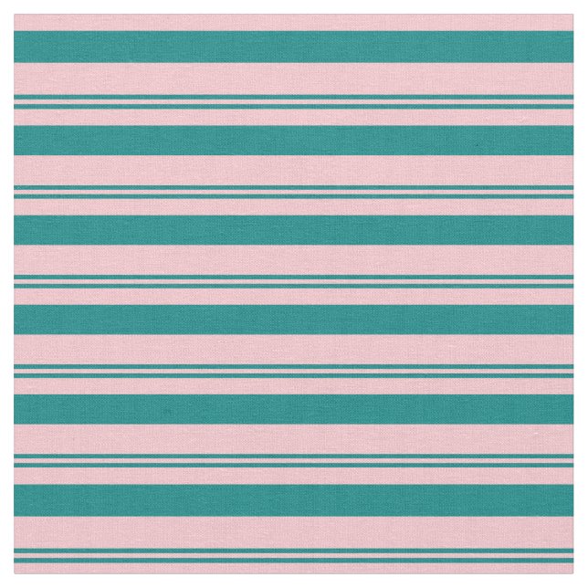 Tissu Motif turquoise et lignes roses (Fermer)