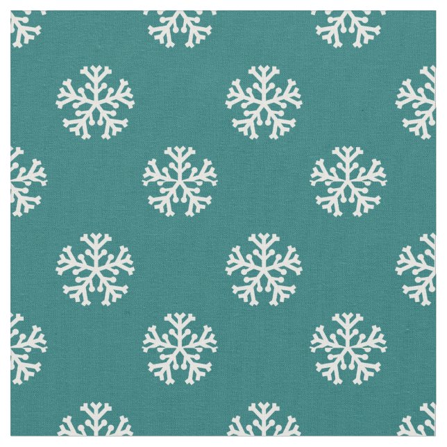 Tissu Motif turquoise Snowflake (Fermer)