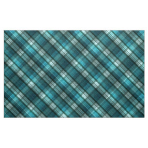 Tissu Motif turquoise vibrant et moderne de plaid