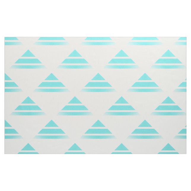 Tissu Motif Turquoise White Geo Triangle (Fat Quarter)