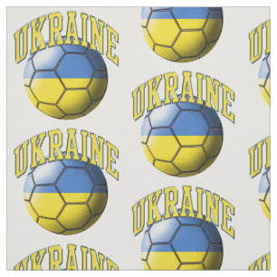 Tissu Motif ukrainien du ballon de football