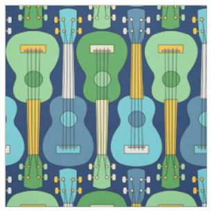 Tissu Motif Ukulele vertical
