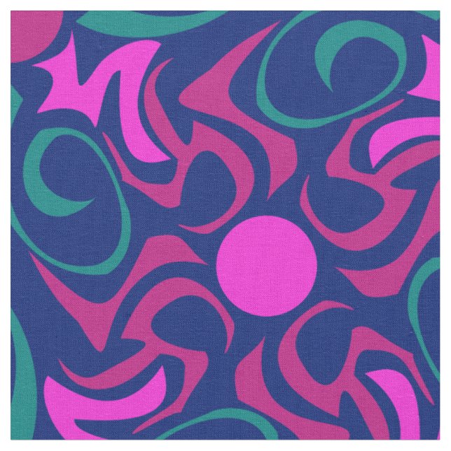 Tissu Motif vectoriel bleu et rose Fuchsia (Fermer)