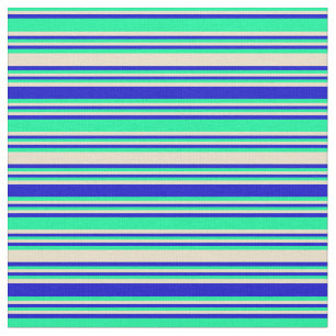Tissu Motif vert, bronzé et bleu à rayures/à rayures