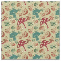 Motif vert champignons du milieu du siècle