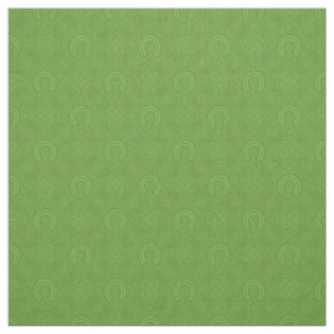 Tissu Motif vert chanceux d'icônes
