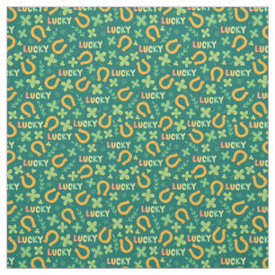 Tissu Motif vert CHANCEUX irlandais