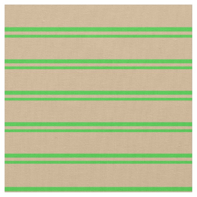 Tissu Motif vert chaux et tanné/rayé (Fermer)