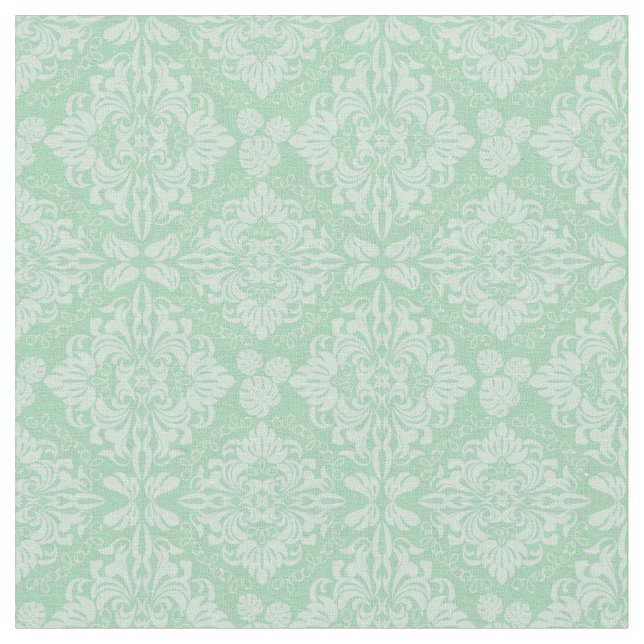 Tissu Motif vert de damassé (Fermer)