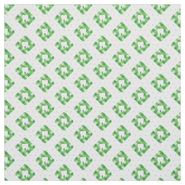 Tissu Motif vert de dent de plaid (Échantillon)