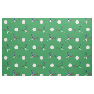 Tissu Motif vert de lacrosse