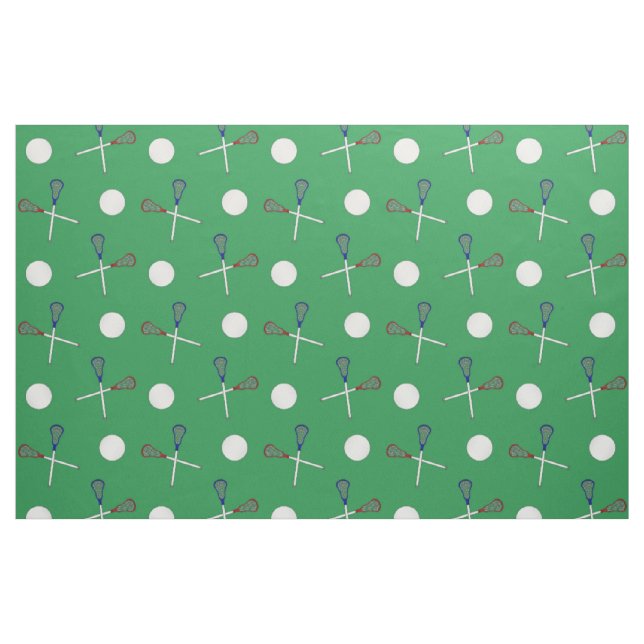 Tissu Motif vert de lacrosse (Yard)