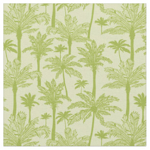 Tissu Motif vert de palmiers