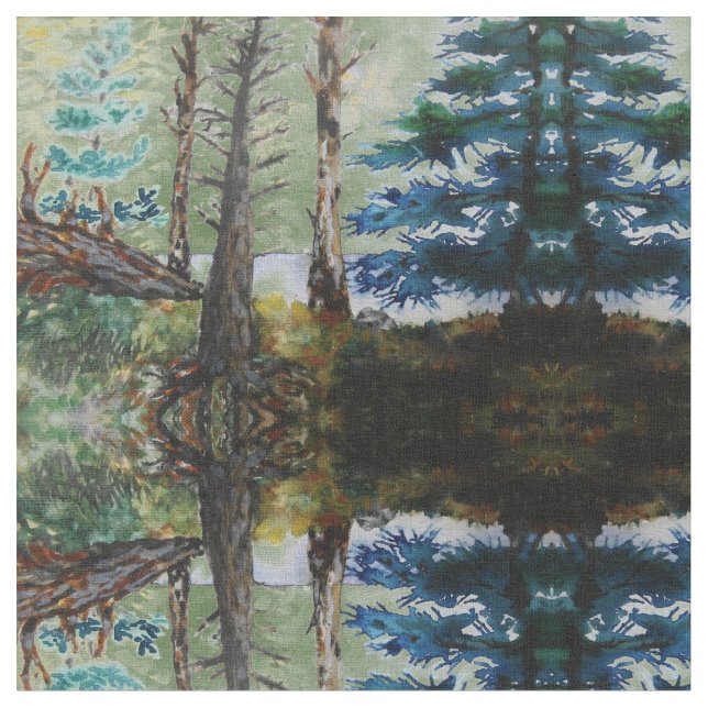 Tissu Motif vert en bois (Fermer)