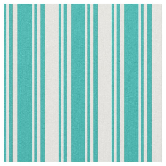 Tissu Motif vert et blanc de la mer clair (Fermer)