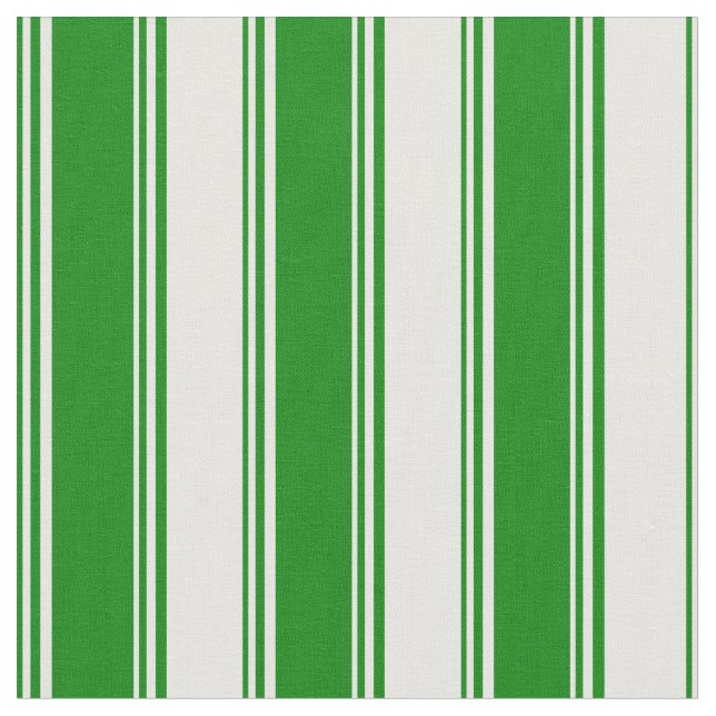 Tissu Motif vert et blanc des rayures (Fermer)