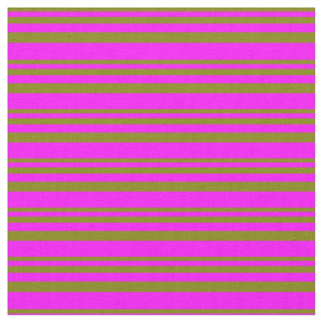 Tissu Motif vert et Fuchsia couleur lin/rayé (Fermer)