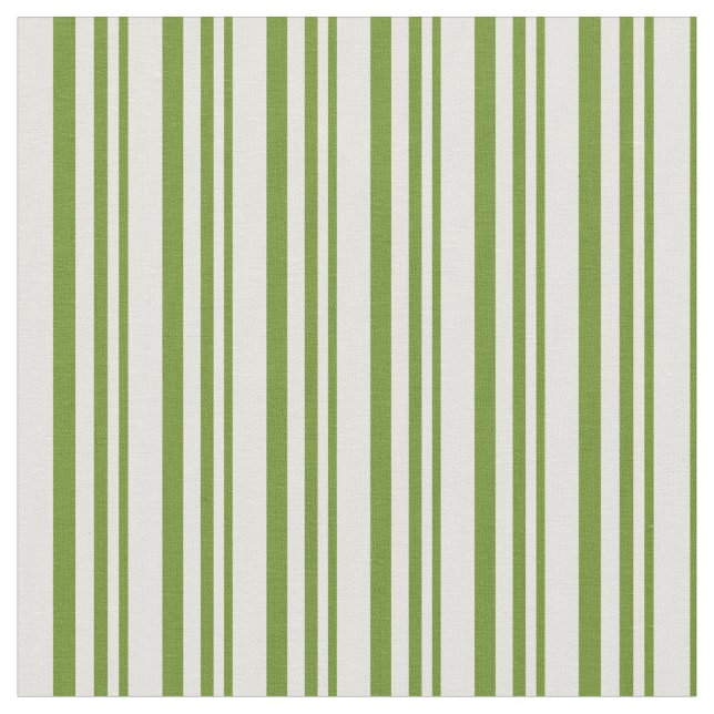 Tissu Motif vert et jaune pâle rayé/lin (Fermer)