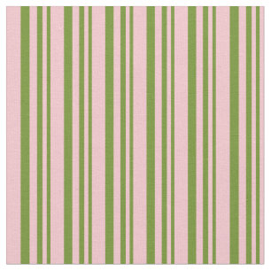 Tissu Motif vert et rose rayé/lié