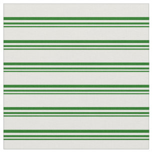 Tissu Motif vert foncé et crème à la menthe