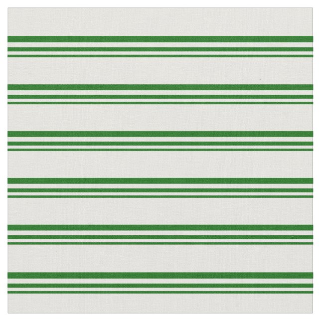 Tissu Motif vert foncé et crème à la menthe (Fermer)