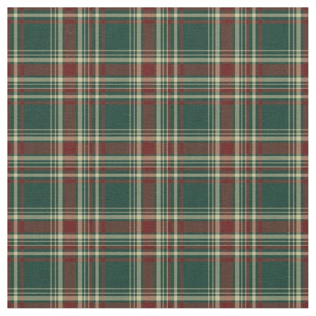 Tissu Motif vert-foncé et marron de plaid de Noël (Fermer)