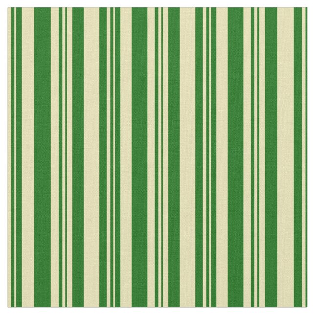 Tissu Motif vert foncé et teinté rayé/lin (Fermer)