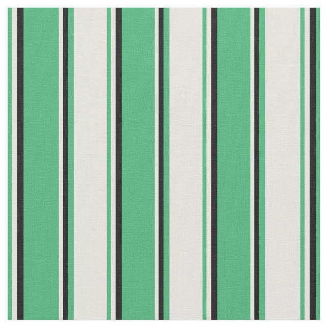 Tissu Motif vert mer, beige et noir (Fermer)