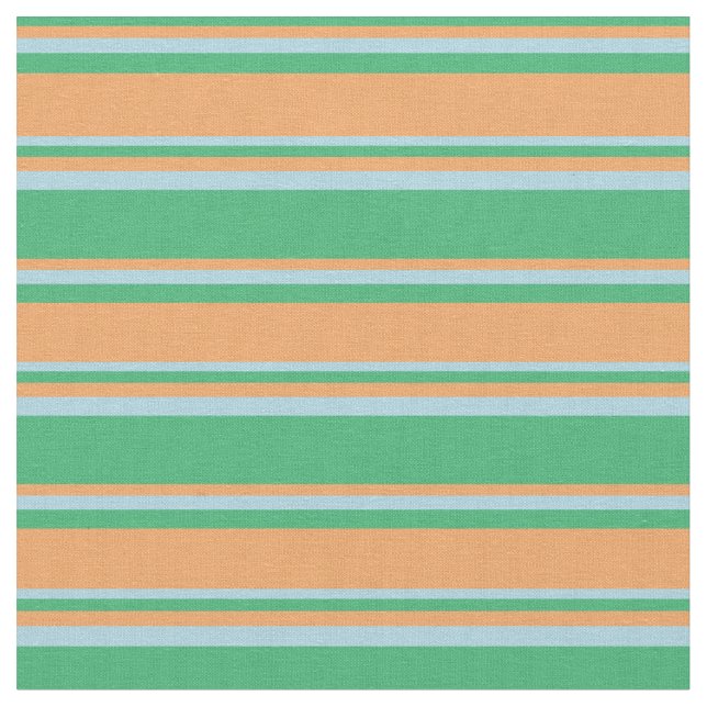Tissu Motif vert mer, Brown et bleu clair (Fermer)