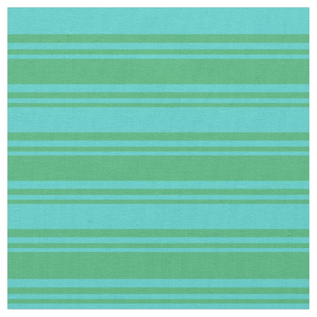 Tissu Motif vert mer et bleu turquoise (Fermer)