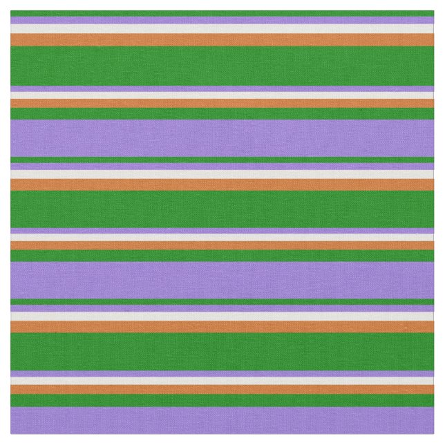 Tissu Motif vert, violet, blanc et chocolat (Fermer)