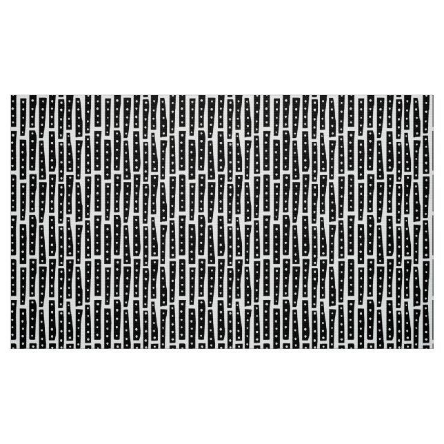 Tissu Motif vertical Abstrait - Noir sur blanc (Fat Quarter)