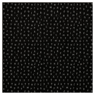 Tissu Motif Viking Runes sur Arrière - plan noir