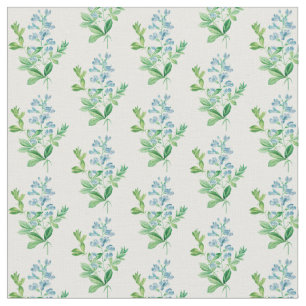 Tissu Motif vintage à fleurs bleues