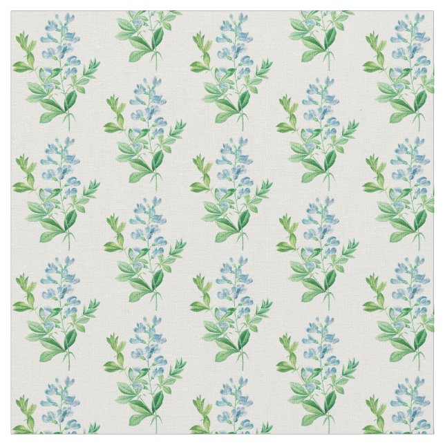 Tissu Motif vintage à fleurs bleues (Fermer)