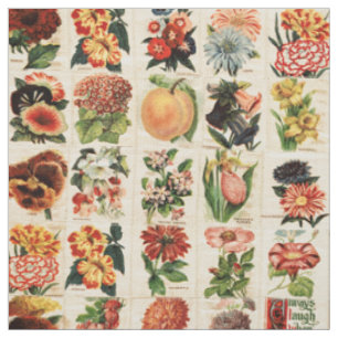 Tissu Motif vintage à patchwork floral