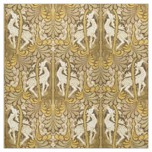 Tissu Motif vintage Art Nouveau Deer