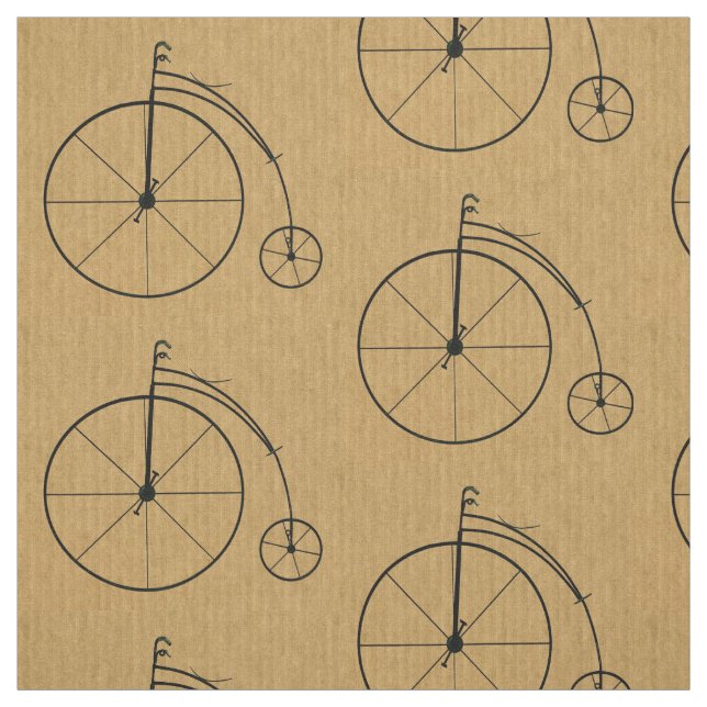 Tissu Motif vintage de bicyclette (Échantillon)