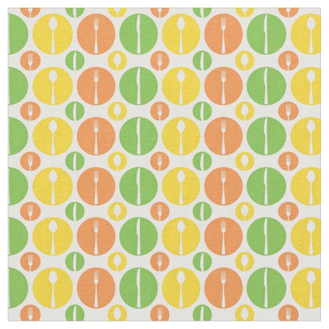 Tissu Motif vintage de couverts (Fermer)