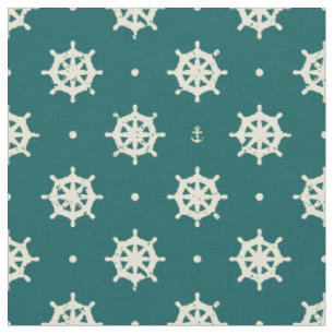 Tissu Motif vintage de roue de bateau