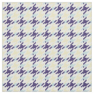 Tissu motif Vintage en plâtre bleu et jaune